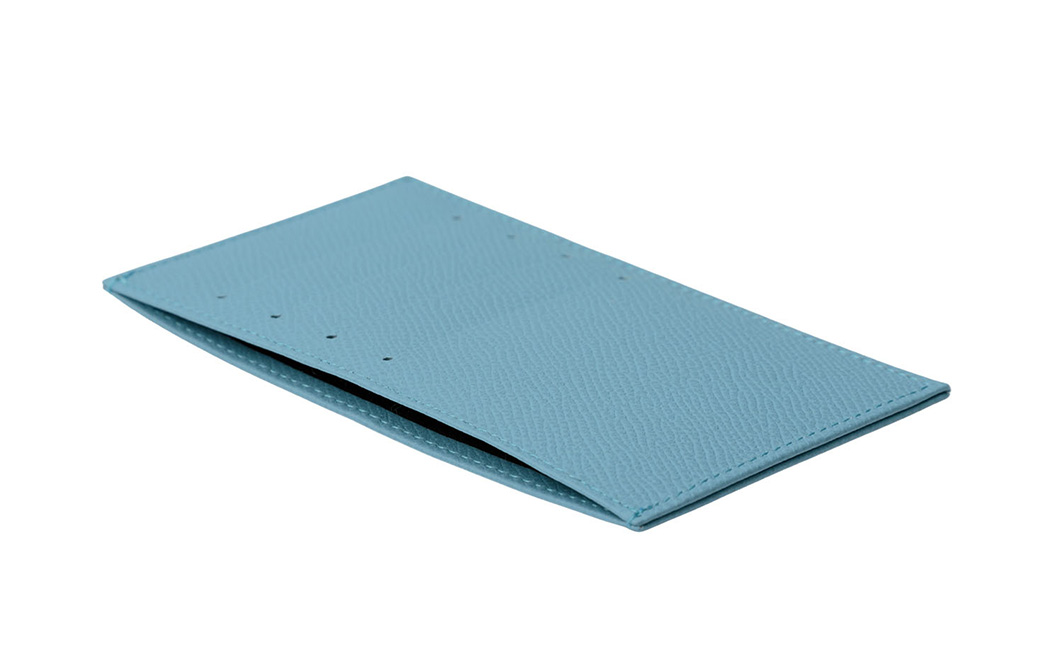 豊岡財布 ウォレットイン カードホルダー ドイツ製本革使用 ジーンブルー ZCD02 / カードケース  革 革小物 コンパクト 長財布に収まる  シンプル デザイン 無地 マスミ鞄嚢