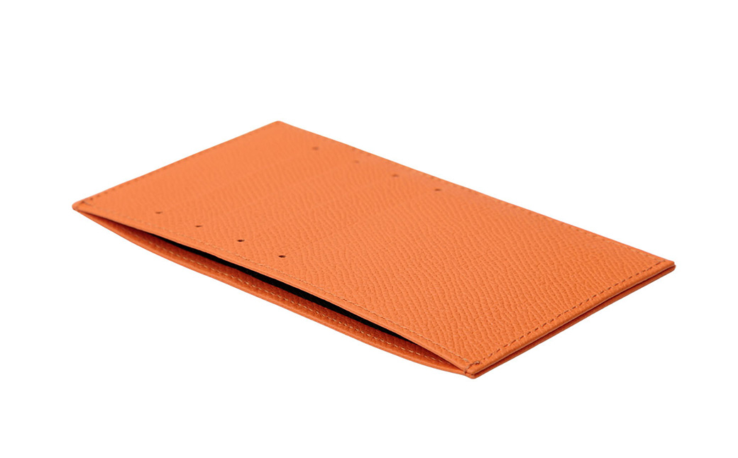 豊岡財布 ウォレットイン カードホルダー ドイツ製本革使用 オレンジ ZCD02 / カードケース  革 革小物 コンパクト 長財布に収まる  シンプル デザイン 無地 マスミ鞄嚢