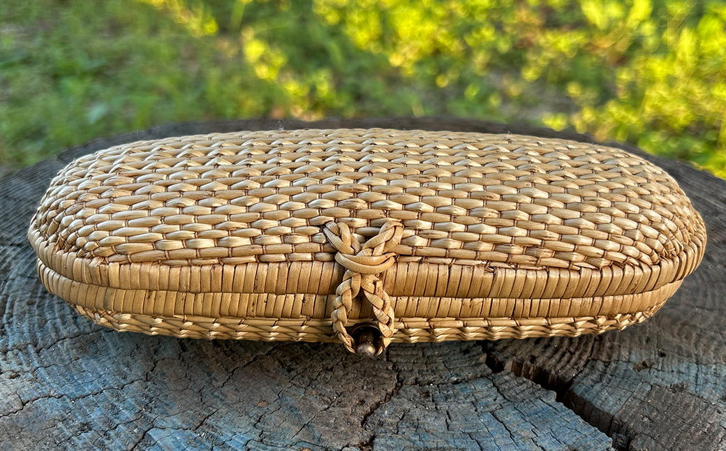 migiwa 柳の皮染めメガネケース / 伝統工芸品 行李編み メガネケース メガネ入れ 眼鏡 めがね 天然素材 高級 おしゃれ 和テイスト 大人 手作り ハンドメイド 日本製