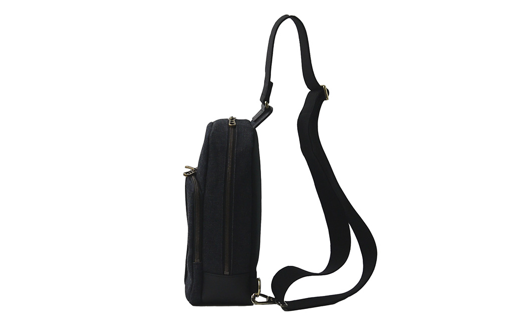 豊岡鞄 AD2503 井原デニム ボディバッグ ネイビー / デニム ワンショルダーバッグ ポケット シンプル デザイン メンズ レディース バッグ カバン かばん 鞄 ALBAPIE アルバピエ 足立