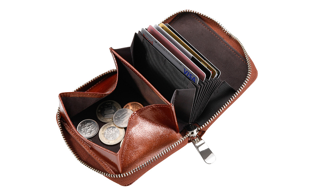 豊岡財布 anti-mode style Shimmer Chic Compact Wallet AW901 / テラコッタBR /  コンパクトウォレット 財布 二つ折り 牛革 シンプル サイフ さいふ アンチモード スタイル シマー シック 木和田正昭商店