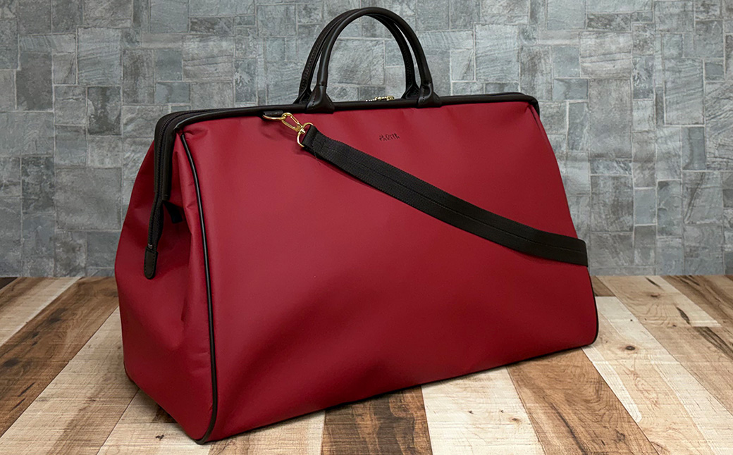 とにかく軽い！ダレスボストンL / レッド / ボストンバッグ ダレスバック 約680g 大容量 合皮 お手入れ簡単 2泊3日程度 旅行 ゴルフバッグ かばんこみせ さくら咲くら