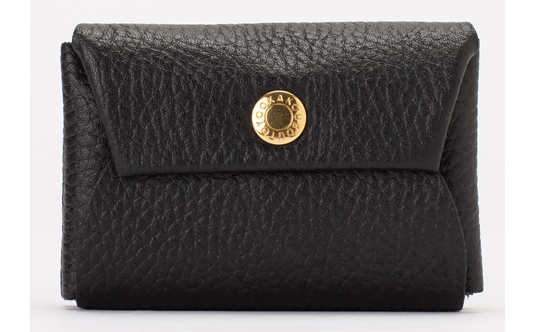 豊岡工房 牛革 縫わない財布（4231）黒 / ミニ財布 コンパクトサイズ 丈夫 耐久性 柔らかい シュリンク牛革 メンズ レディース 財布 さいふ サイフ 国産 日本製 小田清株式会社