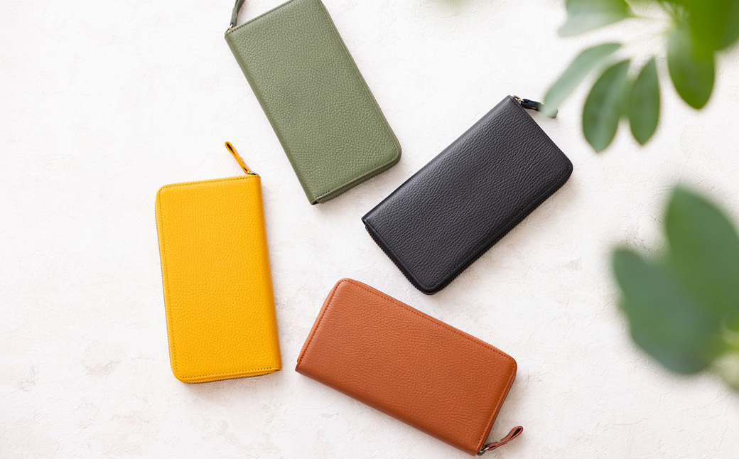 豊岡工房 牛革 ラウンド長財布（4379）ブラック / 長財布 ユニセックス 柔らかい シュリンク牛革 大きく開く 中が見やすい メンズ レディース 財布 さいふ サイフ 国産 日本製 小田清株式会社