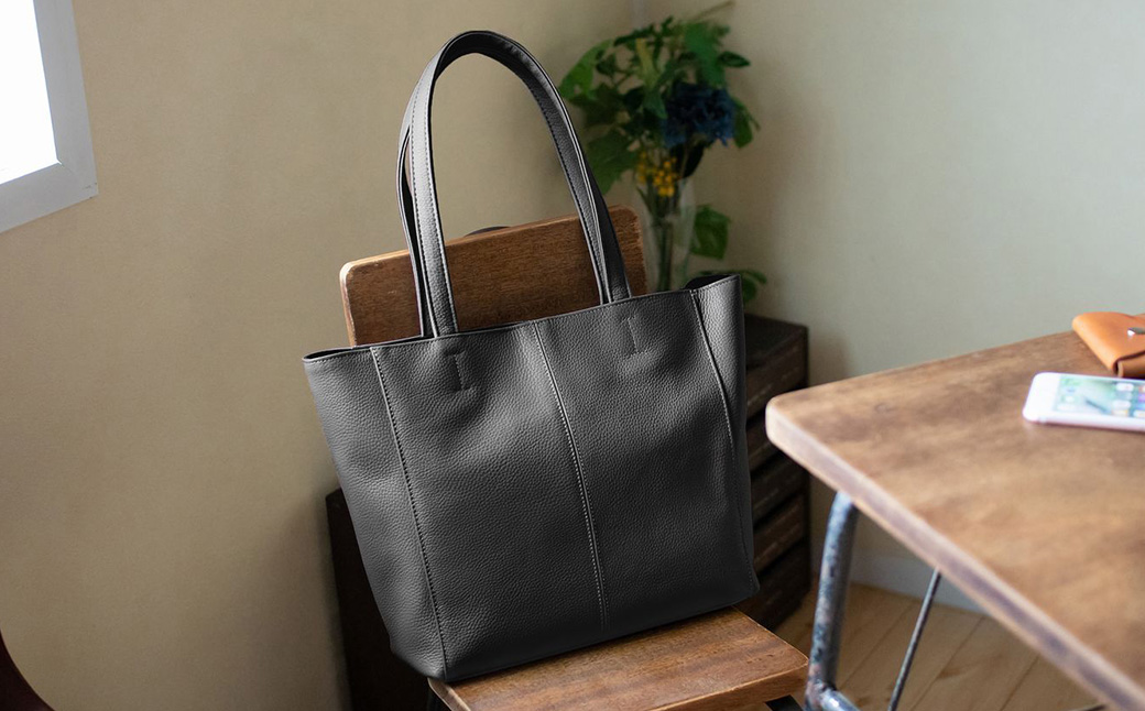 豊岡工房 牛革 軽量トートバッグ（4429）ブラック / トートバッグ 軽量 メンズ レディース かばん カバン バッグ 鞄 国産 日本製 小田清株式会社