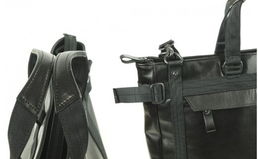 豊岡産　牛革・薄マチバッグ　CROSSROAD（505011ブラック）