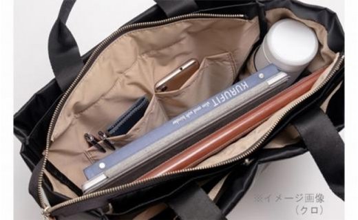 豊岡産　Dade綿ボン2wayトート（クロ）