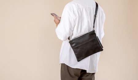 豊岡鞄TOTTEシュリンクサコッシュMBC018　ブラック