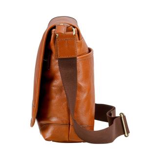 豊岡鞄　皮革横型フラップSD（ブラウン）