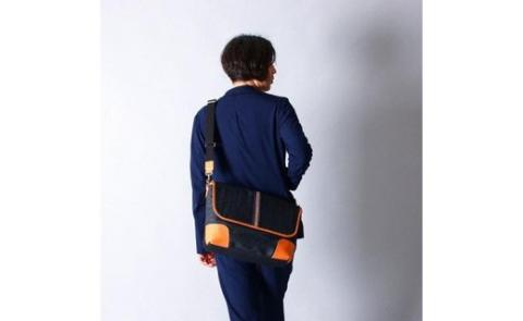 豊岡鞄 craftsmanship Selvedge Denim itinerator ネイビー 781115 / 木和田正昭商店 ショルダーバッグ 井原デニム メッセンジャーバッグ メンズ レディース バッグ カバン 鞄 斜めがけ A4ファイル収納