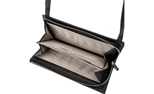 豊岡財布　トラベルモバイルショルダーL（ブラック）