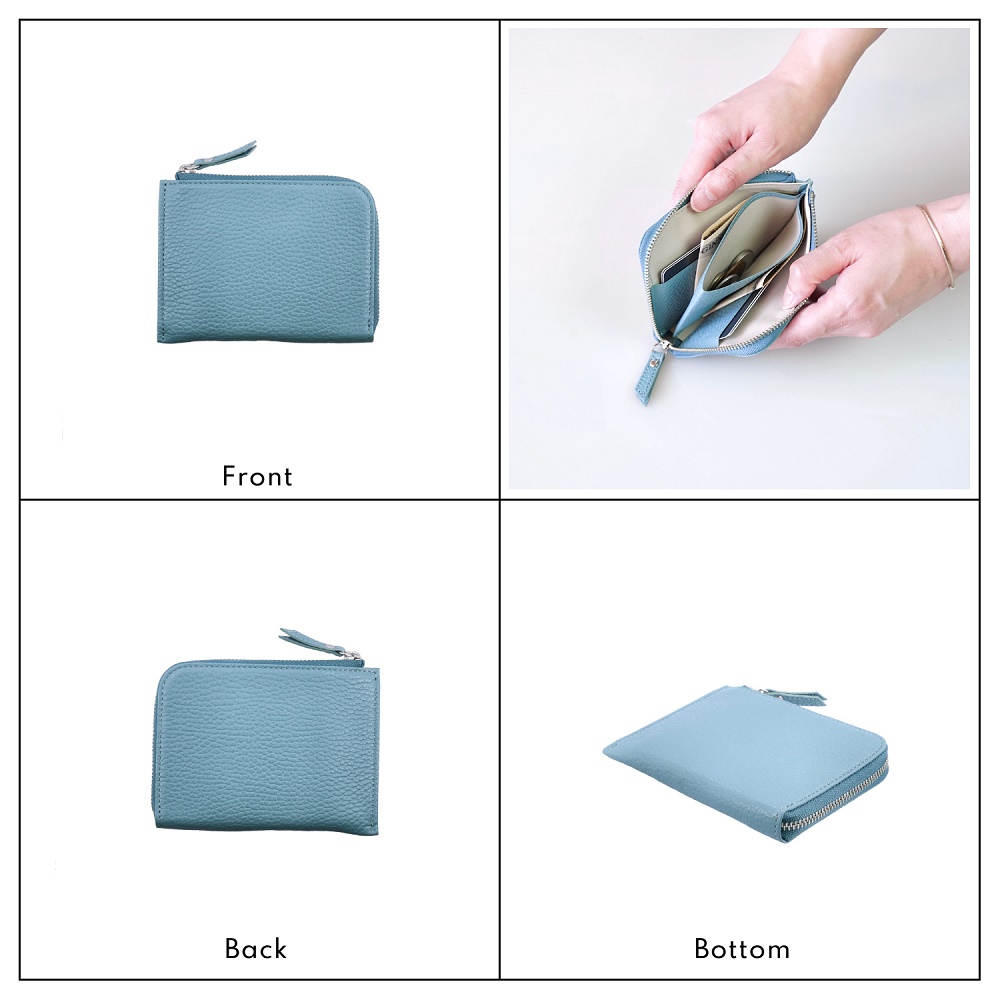 豊岡財布 lim L字ミニウォレット NU64-102　ブルー