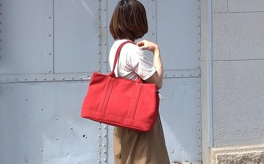 ＣＲＯＳＳＲＯＡＤ　帆布トートバッグL　501091　レッド レッド  サイズ：W41×H28×D13 cm