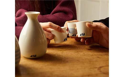 4U　徳利＋お猪口　とっくり おちょこ 出石焼 セット 陶石