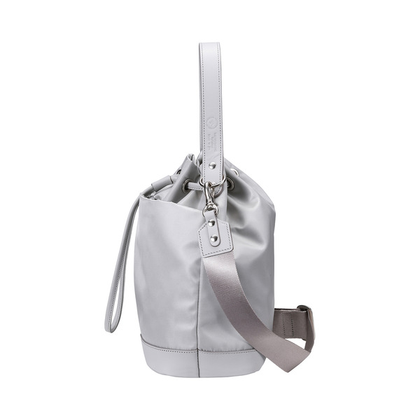 豊岡鞄 TUTUMU sacca Rich S4700RI Sグレー/ 巾着型 2WAY BAG ショルダーバッグ 手提げバッグ ショルダベルト付き レディース 高級 おしゃれ バッグ かばん カバン 鞄 グレー 灰色