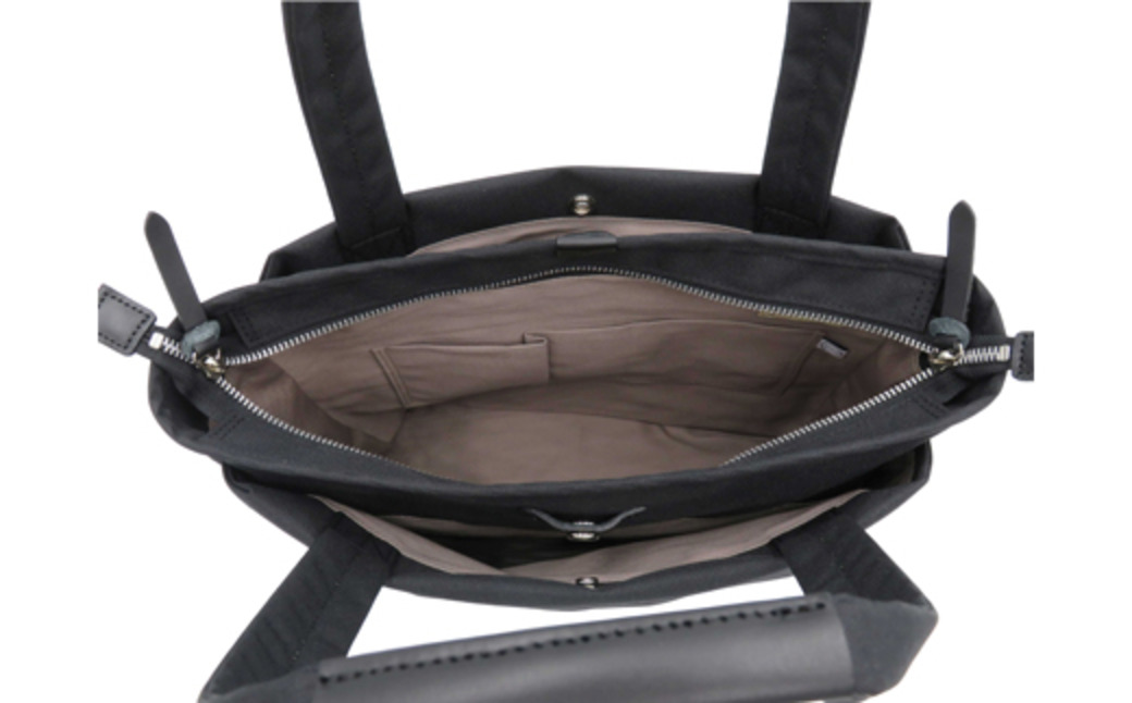 エコステップ肩掛けトート (No.4005-01) ブラック / 木和田 トートバッグ 軽量 撥水 ポリエステル ポケット 高級 かばん カバン バッグ 鞄 手作り メンズ レディース 日本製