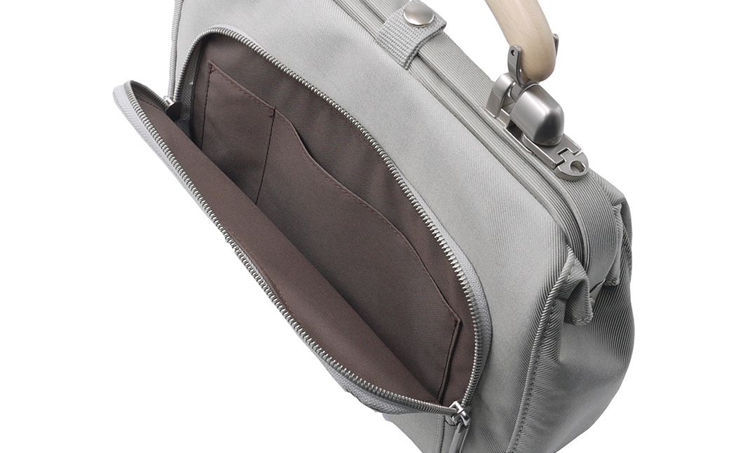 豊岡鞄 for the blue ミニダレスバッグ 3701 パールグレー / 足立 ダレスバッグ コンパクト 3WAY 手提げ リュック ショルダーバッグ タブレット 収納 レディース メンズ バッグ カバン 鞄