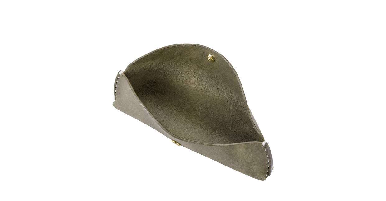 豊岡財布 haaki Leather ペンケース HLC502 グリージオ / 筆記具入れ 革 革小物 プエブロレザー 手縫いのステッチ ハンドメイド シンプル デザイン 無地 KOMOREBI 木和田正昭商店