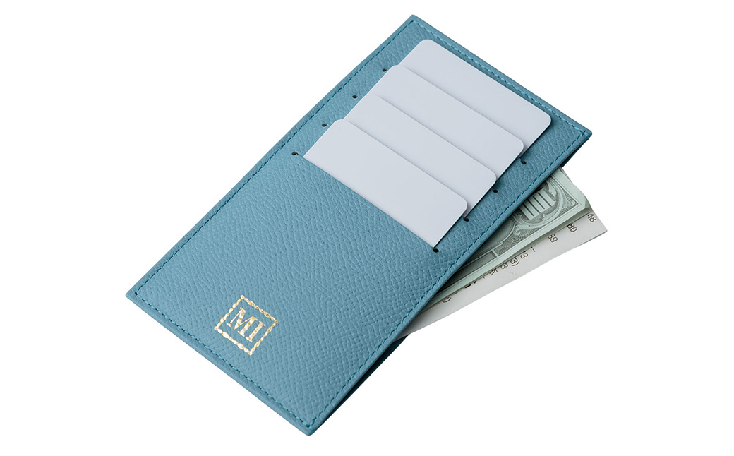 豊岡財布 ウォレットイン カードホルダー ドイツ製本革使用 ジーンブルー ZCD02 / カードケース  革 革小物 コンパクト 長財布に収まる  シンプル デザイン 無地 マスミ鞄嚢