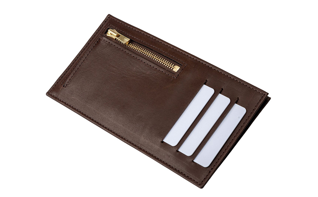 豊岡財布 フラグメントケース カード財布 コーヒー WLG2101 / 財布 ウォレット カードケース カード入れ スリム メンズ レディース 革 牛革 革小物 サステナブル シンプル デザイン 無地 マスミ鞄嚢