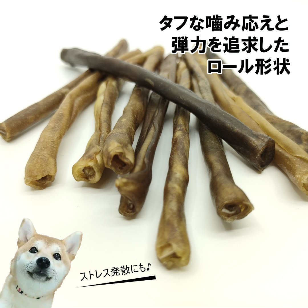 天然鹿皮で作ったデンタルガム 50g / 愛犬用 天然鹿皮 デンタルケア ガム 無添加 おやつ ロール形状 天然コラーゲン 唾液分泌 噛みごたえ 弾力 ストレス発散 国産 ペットフード 鹿肉専門店 やしろのめぐみ