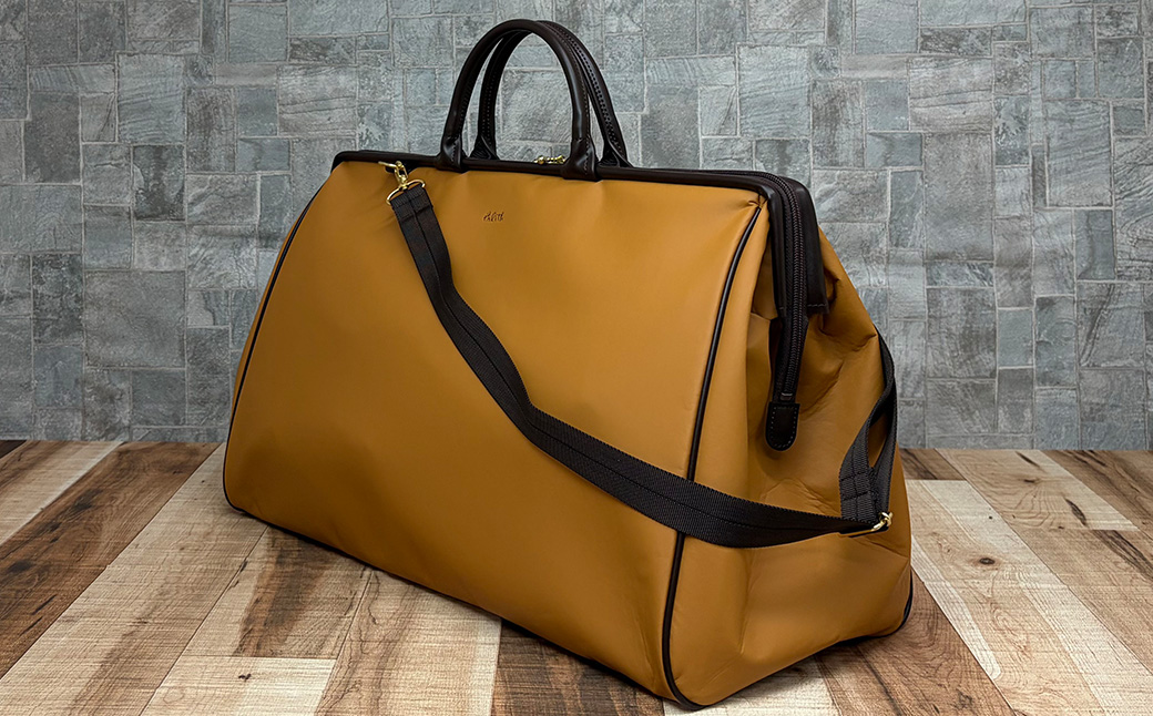 とにかく軽い！ダレスボストンL / キャメル / ボストンバッグ ダレスバック 約680g 大容量 合皮 お手入れ簡単 2泊3日程度 旅行 ゴルフバッグ かばんこみせ さくら咲くら