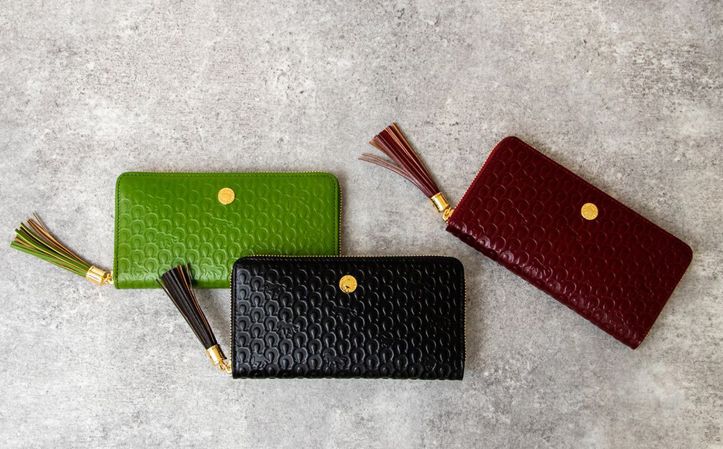 豊岡工房 イタリア製牛革 馬九行久 コインが分けられる長財布（4269）ワイン / 長財布 イタリアンレザー ４つに仕切られた小銭入れ メンズ レディース 財布 さいふ サイフ 国産 日本製 小田清株式会社