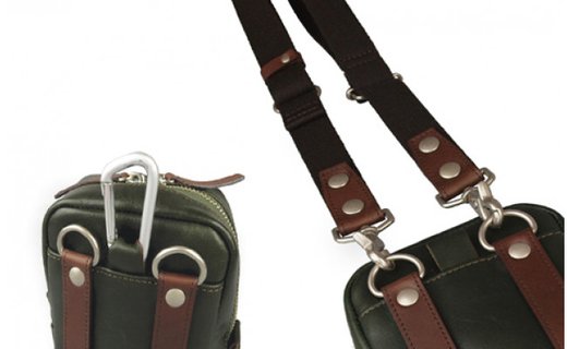 豊岡産　牛革・軽量ミニショルダーバッグ　CROSSROAD（505068グリーン）