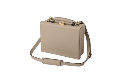 豊岡鞄　豆アタッシュケース　シュリンク（ライトグレー）