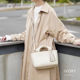 豊岡鞄 loop ミニボストン NU04-116　アイボリー