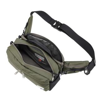 豊岡鞄 CIE WEATHER BODYBAG with MARKET BAG（071954）オリーブ / 木和田正昭商店 撥水 ウエストポーチ ボディバッグ ウエストバッグ メンズ レディース スマートフォン 財布 A5手帳収納 エコバッグ付属
