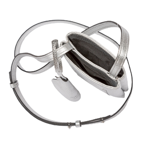 豊岡鞄 Shokolatt ショルダーポーチ 2層式 小 シルバー