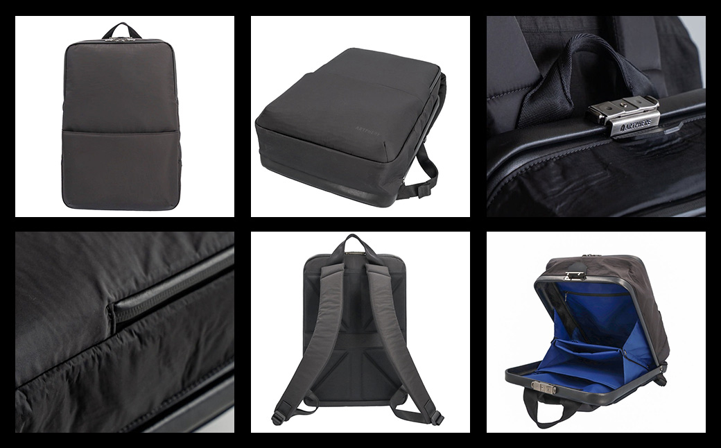 豊岡鞄 ARTPHERE アートフィアー スクエア ダレスバックパック FW06-101 ブラック / リュック ビジネスバッグ ダレスリュック バッグ ビジネスリュック メンズ レディース バックパック 13インチPC収納 A4サイズ対応