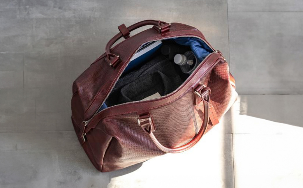 豊岡鞄 ARTPHERE アートフィアー Stitch ボストンバッグ BK22-103 ワイン / 肩掛け ボストン 手持ち トート バッグ 2way 旅行 ゴルフ 出張 大容量 メンズ レディース ビジネス バッグ カバン