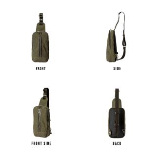 豊岡鞄 直帆布 ワンショルダー ボディバッグ NEH003 ブラックカーキ