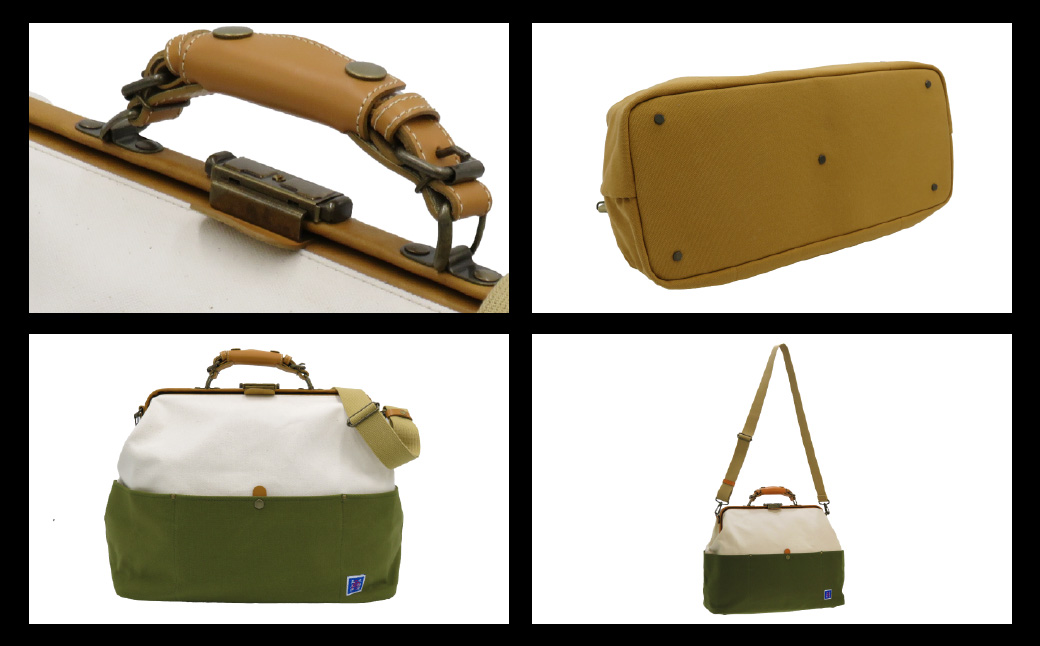 木綿屋五三郎 帆布コンビダレスボストンバッグ（No.1592-24）キャメル