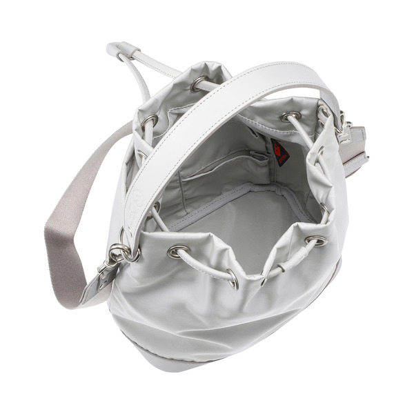 豊岡鞄 TUTUMU sacca Rich S4700RI Sグレー/ 巾着型 2WAY BAG ショルダーバッグ 手提げバッグ ショルダベルト付き レディース 高級 おしゃれ バッグ かばん カバン 鞄 グレー 灰色