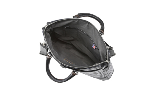 【高島屋選定品】豊岡鞄 craftsmanshipクロコ型ブリーフ (197712) ミッドナイト  / 木和田正昭商店 クロコダイル調 本革 ブリーフケース ビジネスバッグ メンズ ビジネスカジュアル カバン バッグ A4ファイル収納 手持ち ショルダーベルト付属 2way