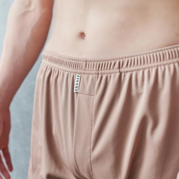 メンズ 下着 ショート トランクス Mサイズ 1枚 / 柄 / 05：Botanical beige / ZIVANE ジバン / 締め付け感の無い / 専用BOX付き アンダーウェア