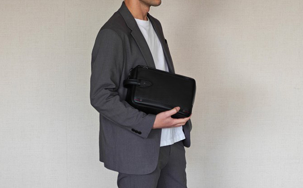 豊岡鞄 霞2WAYショルダーバッグ 13-1128 / ショルダーバッグ クラッチバッグ ブラック 両開きファスナー A5サイズ収納 防水 型崩れしにくい 自立可能 おしゃれ 鞄 かばん カバン バッグ ウノフク