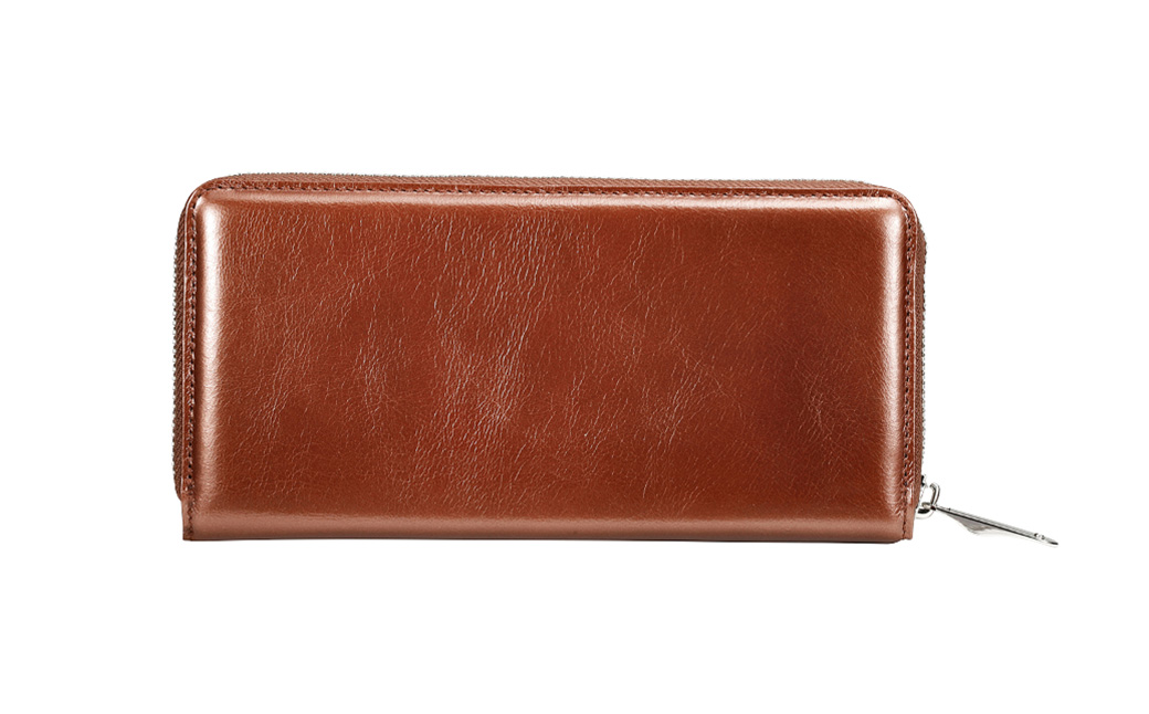 豊岡財布 anti-mode style Shimmer Chic RF Wallet AW900 / テラコッタBR / ラウンドファスナーロングウォレット 長財布 牛革 シンプル 財布 サイフ さいふ アンチモード スタイル シマー シック 木和田正昭商店