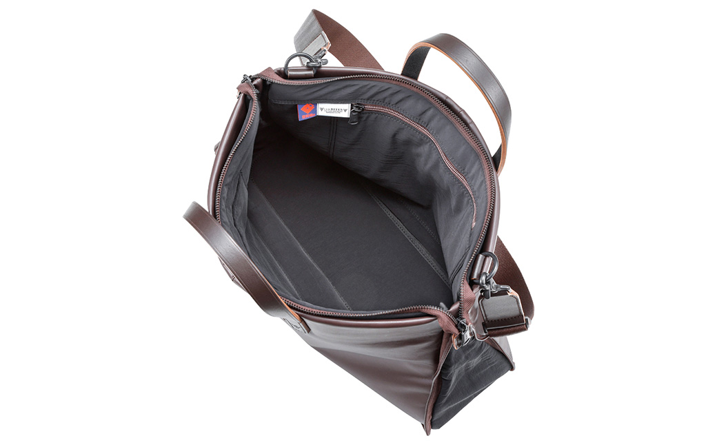 豊岡鞄 L.E.D BITES HORSE ブリーフケース B122T ブラウン / エルイーディーバイツ ビジネスバッグ メンズ  紳士 馬革 2WAY 手提げ ショルダー ブランド 薄マチ スマートシルエットアオリポケット スーツ カジュアル バッグ 木和田正昭商店