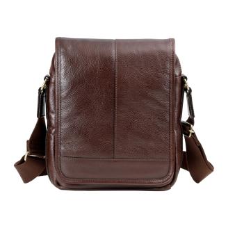 豊岡鞄　皮革縦型フラップSD（チョコ）