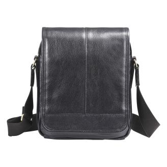 豊岡鞄　皮革縦型フラップSD（ブラック）