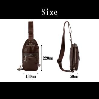 豊岡鞄　ボディーバッグ　CDTF-009　（ブラウン）