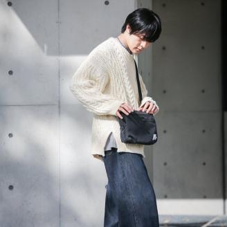 豊岡鞄 CIE WEATHER SHOULDER（071951）ブラック / 木和田正昭商店 撥水 ショルダーバッグ メンズ クラッチバック バックインバック