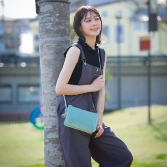 豊岡鞄　TUTUMU スエード Osanpo Wallet（S3101）ミント