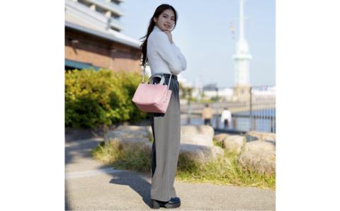 豊岡鞄　TUTUMU スエード Tore tote（S3201）オールドローズ