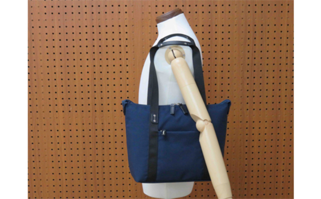 エビータシンプルトート (No.4001-60) ネイビー / 木和田 トートバッグ 軽量 撥水 ナイロン 肩掛け 手提げ A4サイズ 高級 かばん カバン バッグ 鞄 手作り メンズ レディース 日本製