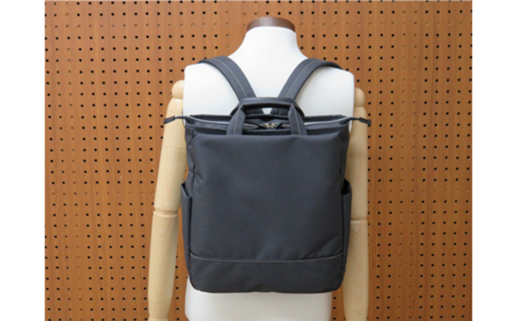 エコステップリュック (No.4006-03) チャコールグレー / 木和田 リュック リュックサック 軽量 撥水 ポリエステル 高級 かばん カバン バッグ 鞄 手作り メンズ レディース 日本製